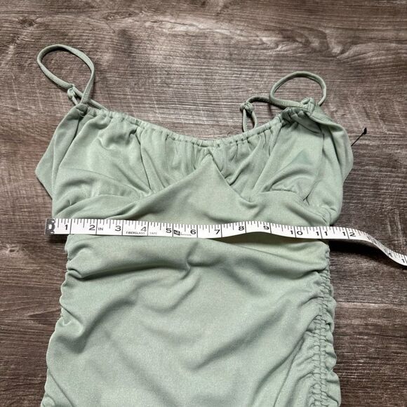 Princess Polly LAYTON MINI DRESS GREEN Size 8 - Picture 7 of 10